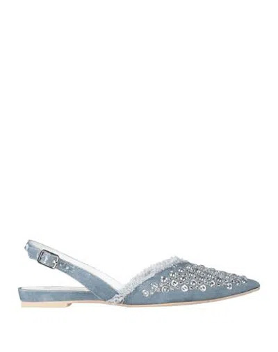 Ras Woman Ballet Flats Blue Size 8 Textile Fibers