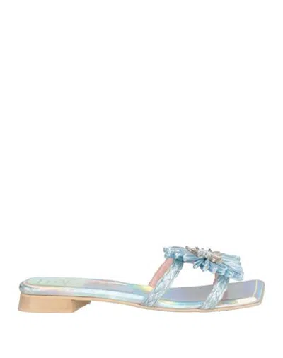 Ras Woman Sandals Sky Blue Size 7 Synthetisches Material