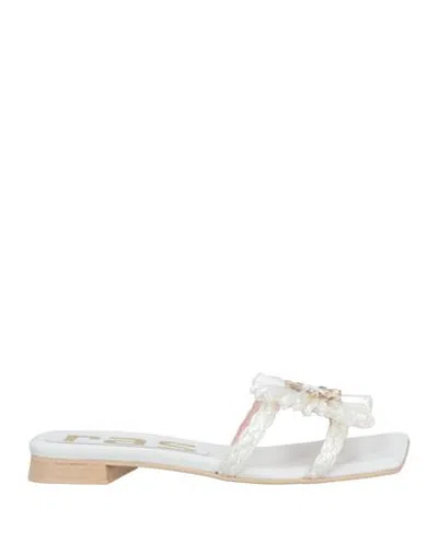 Ras Woman Sandals White Size 8 Synthetisches Material