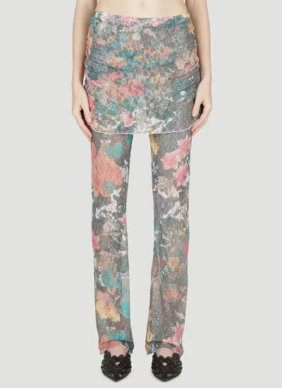 Rave Review Mane Flower Pants In Grey