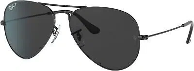 Pre-owned Ray Ban Ray-ban Aviator Large Metal Rb3025 Sunglasses, Black, 58, Rb3025-002-48-58