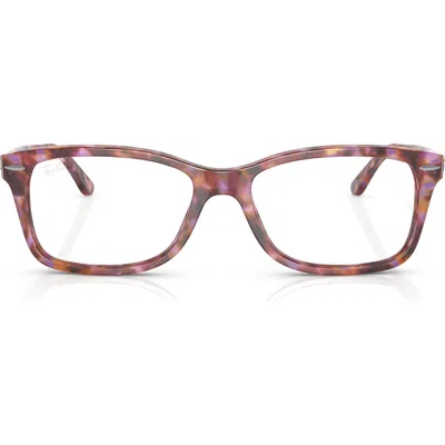 Ray Ban Ray-ban 0rx5428f 55mm Square Optical Glasses In Brown