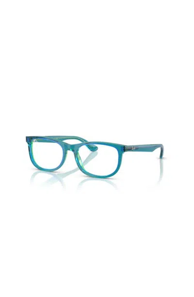 Ray Ban Ray-ban 48mm Rectangle Optical Glasses In Blue