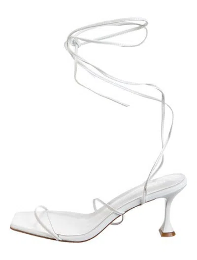 Pre-owned Raye Leather Sandals In White