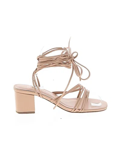 Pre-owned Raye Sandals In Tan