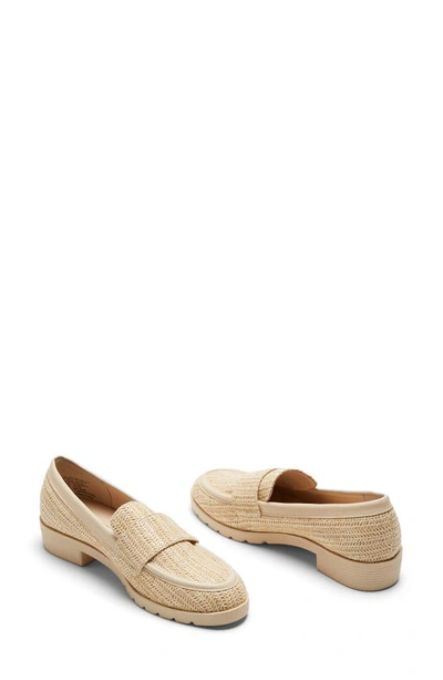 Reaction Kenneth Cole Fern Raffia Penny Loafer In Natural Raffia