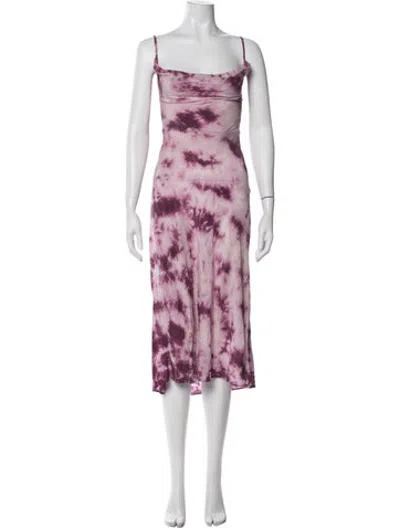 Pre-owned Réalisation Par Silk Midi Length Dress In Purple