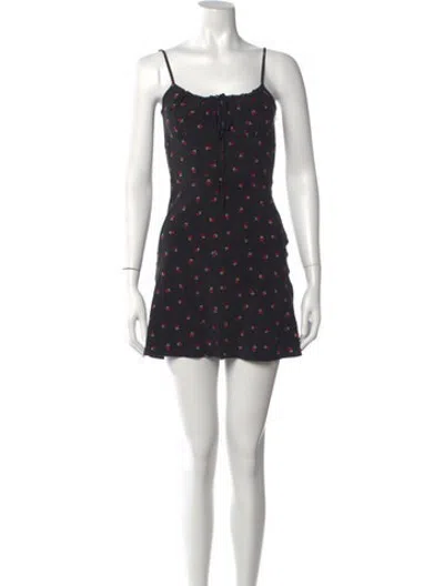 Pre-owned Réalisation Par Silk Mini Dress In Black
