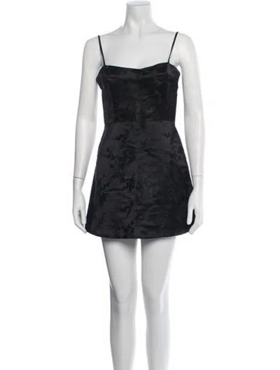 Pre-owned Réalisation Par Silk Mini Dress In Black