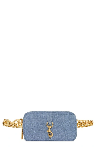 Rebecca Minkoff Edie Quilted Denim Belt Bag