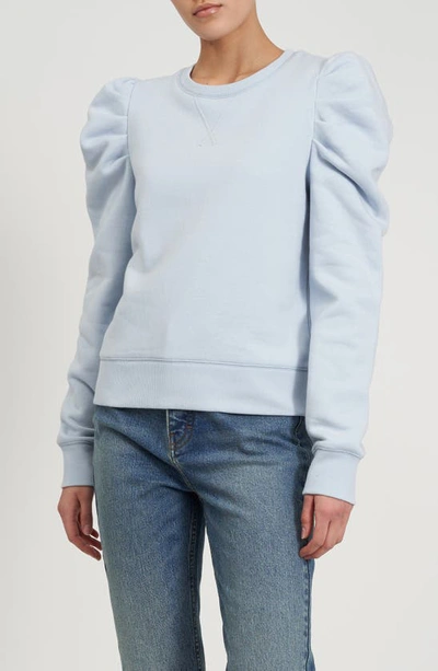 Rebecca Minkoff Janine Puff Sleeve Sweatshirt In Sky