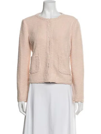 Pre-owned Rebecca Taylor Tweed Pattern Jacket In Pink