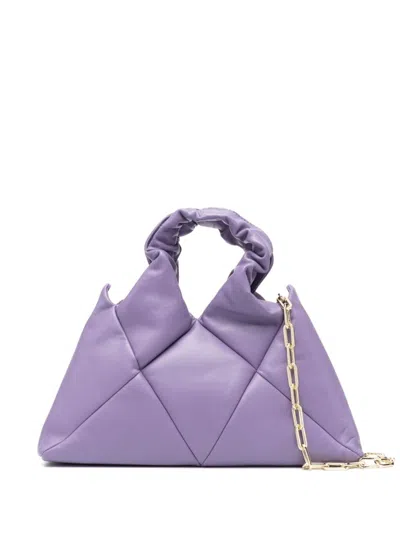 Reco Mini Quilted Tote Handbag In Lilla