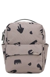 Red Rovr Babies' Mini Roo Diaper Backpack In Truffle Doodle
