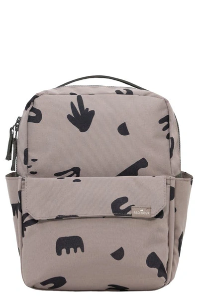 Red Rovr Babies' Mini Roo Diaper Backpack In Truffle Doodle