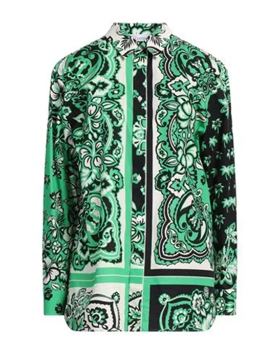 Red Valentino Woman Shirt Green Size 4 Cotton