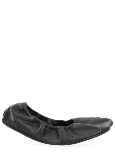 Red Wing Shoes Mm6 Maison Margiela Leather Ballerina In Black