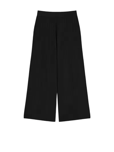 Red Wing Shoes Weekend Max Mara Black Viscose Yarn Trousers