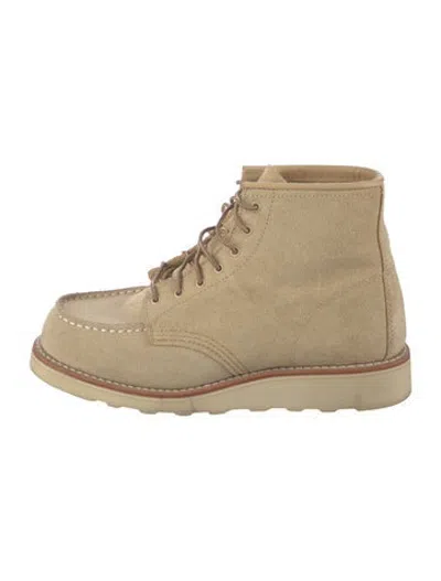 Pre-owned Red Wing Suede Lace-up Boots In Neutrals