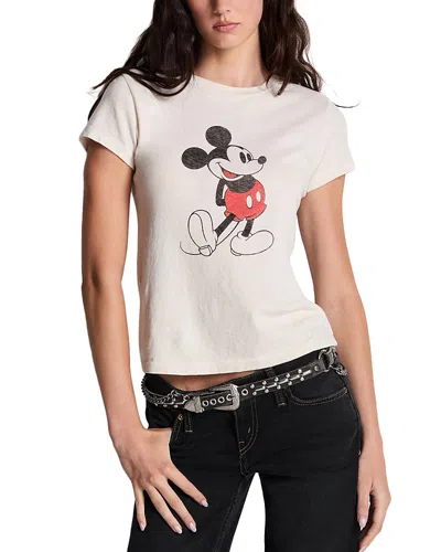 Re/done 60s Mickey Slim Graphic Tee In White