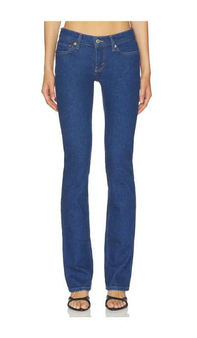 Re/done The Lean Straight Leg Jeans In Dark Star