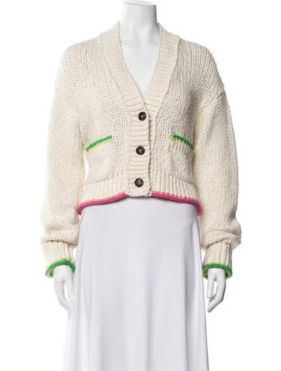 Pre-owned Re/done V-neck Sweater In Neutrals