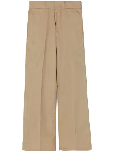 Re/done Wide-leg Cut Trousers In 中性色