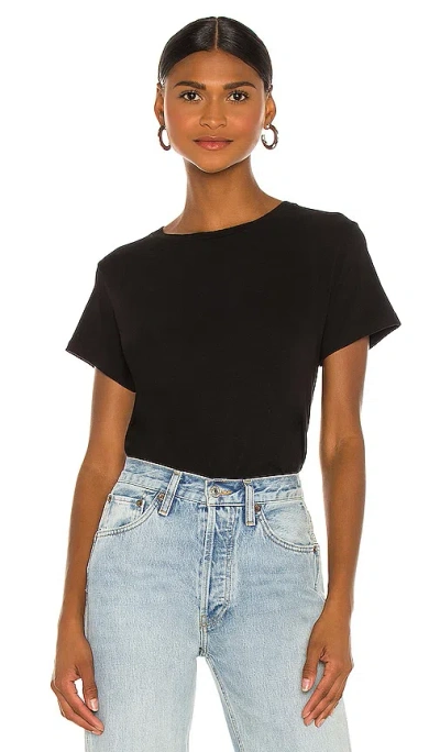 Re/done X Hanes The Classic Tee In Washed Black