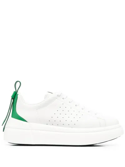 Redv Bowalk Zweifarbige Sneakers Aus Leder In Weiss