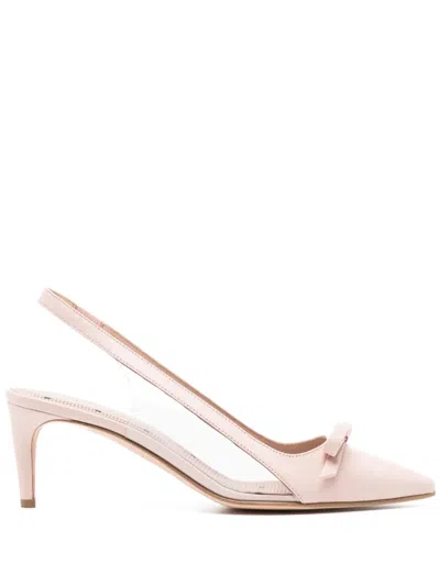 Redv Pointed-toe Leather Pumps In Pink