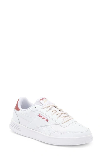 Reebok Court Advance Sneaker In White/ Sedona Rose/ Stucco