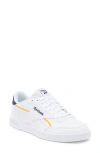 Reebok Court Advance Sneaker In White/ Navy/ Gold