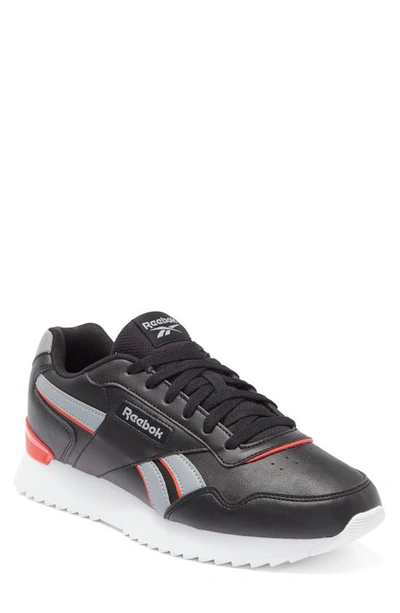 Reebok Glide Ripple Clip Sneaker In Black/grey/dynamic Red