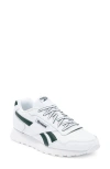 Reebok Glide Sneaker In White/ Green/ White