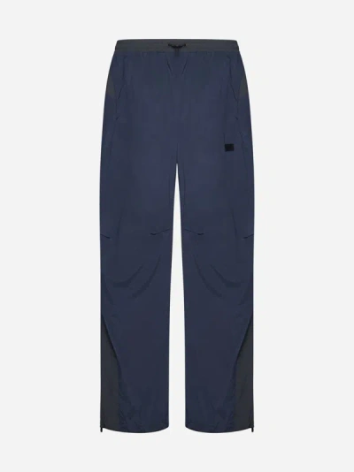 Reebok Nylon Track Pants In Charcoal,blue Navy