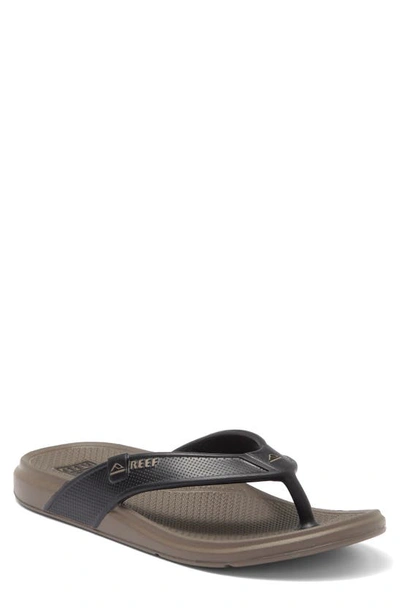 Reef Oasis Water Friendly Flip Flop In Black/ Tan