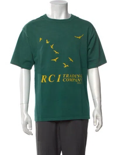 Pre-owned Reese Cooper Graphic Print Crew Neck T-shirt In Green