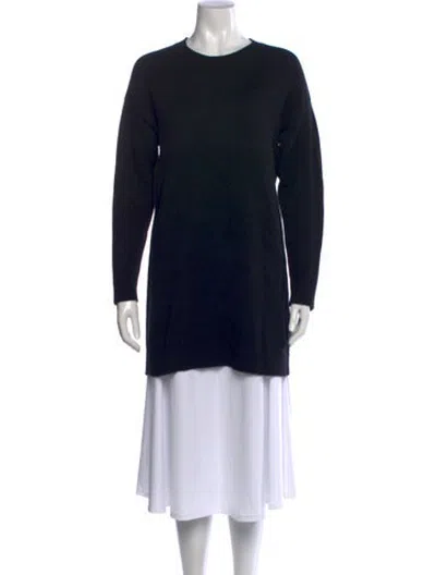 Pre-owned Reformation Cashmere Crew Neck Sweater In Black