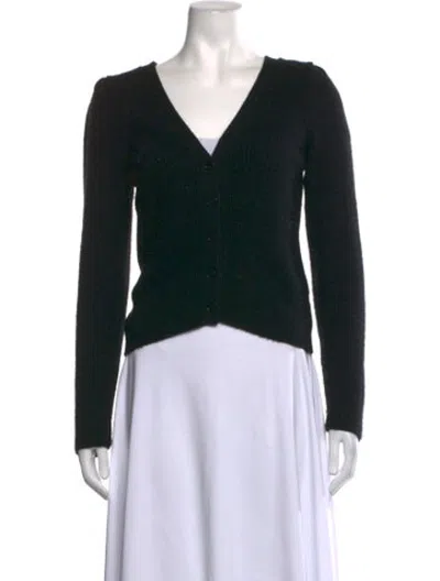 Pre-owned Reformation Cashmere V-neck Sweater In Black