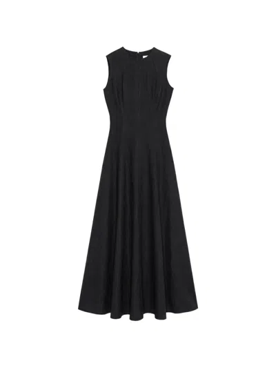 Reformation Cecilia Sleeveless Linen Maxi Dress In Black