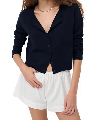 Reformation Clara Cashmere Cardigan In Blue