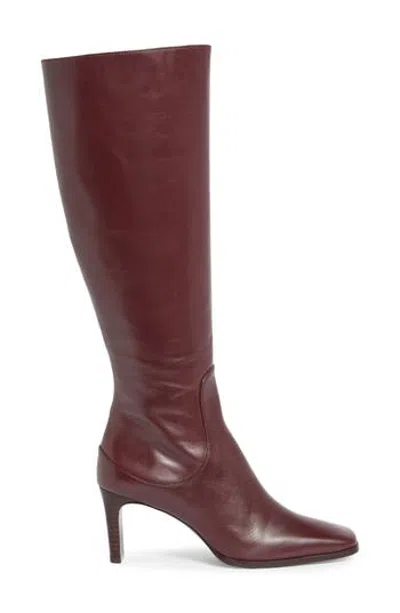 Reformation Claudette Knee High Boot In Burgundy