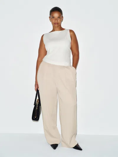 Reformation Frances Low Rise Relaxed Pant Es Natural 14 In Neutral