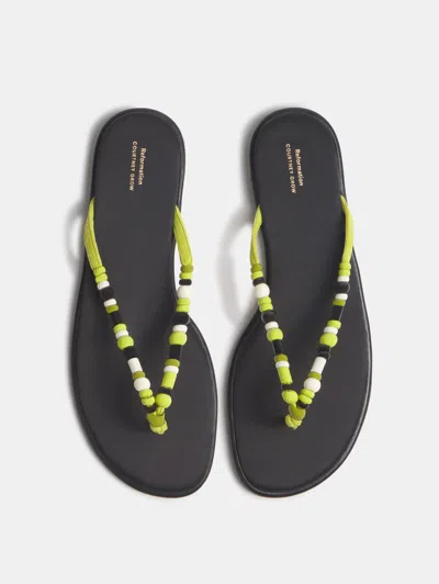 Reformation Geffen Sandal Green 8.5
