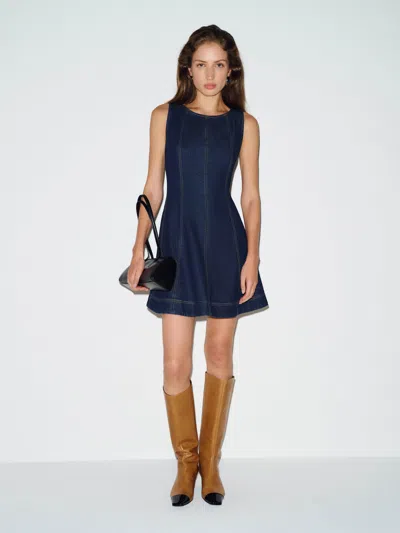 Reformation Kehlani Denim Mini Dress Blue 0