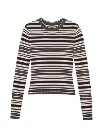 Reformation Lian Horizontal-stripe Cashmere Sweater In Multi
