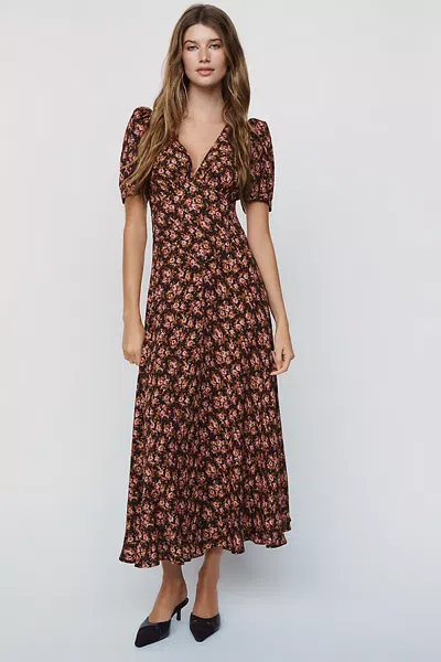 Reformation Naira Midi Dress In Brown