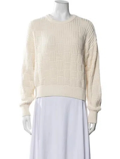 Pre-owned Reformation Patterned Crew Neck Sweater In Neutrals