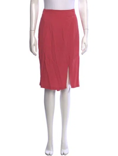 Pre-owned Reformation Pleated Accents Knee-length Skirt In Pink