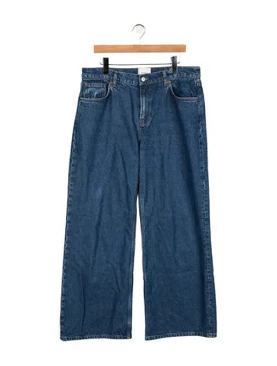 Pre-owned Reformation Straight-leg Jeans In Blue
